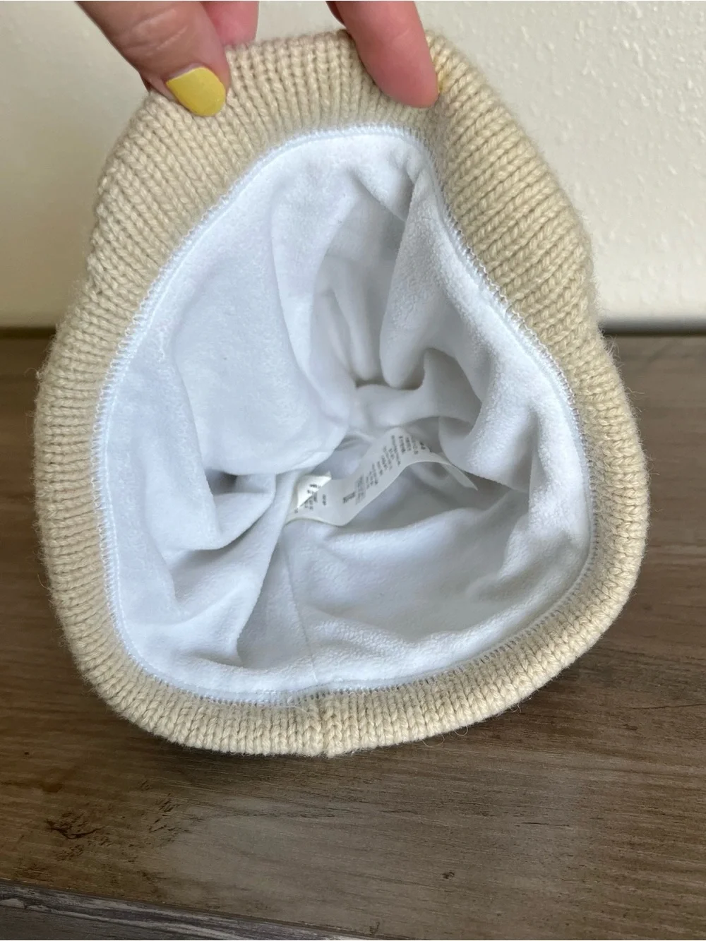 Patagonia Women’s Honeycomb Knit Beanie Cap White Birch Wool Blend Winter Hat